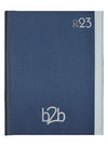 Branded Promotional DUO MANAGEMENT DESK DIARY Diary in Blue and Silver from Concept Incentives.