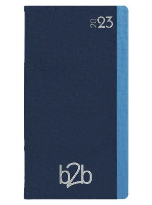 Branded Promotional DUO POCKET WEEK TO VIEW PORTRAIT POCKET DIARY in Blue from Concept Incentives