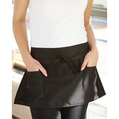 Branded Promotional DENNYS MONEY POCKET APRON in Black Apron From Concept Incentives.