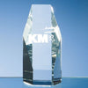 Branded Promotional 5 INCH OPTICAL CRYSTAL GLASS HEXAGON AWARD Award From Concept Incentives.