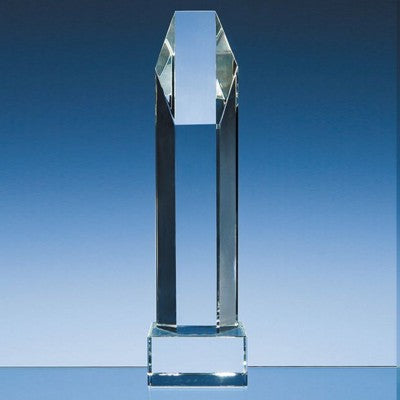Branded Promotional OPTICAL CRYSTAL GLASS HEXAGON AWARD Award From Concept Incentives.