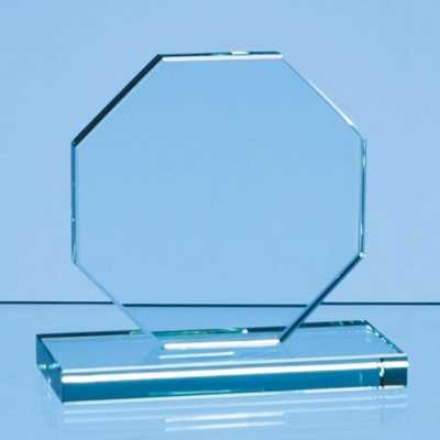 Branded Promotional 10CM JADE GLASS OCTAGON AWARD Award From Concept Incentives.