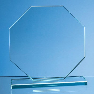 Branded Promotional 20CM JADE GLASS OCTAGON AWARD Award From Concept Incentives.
