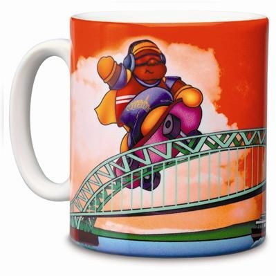 Branded Promotional DYE SUBLIMATION CERAMIC POTTERY MUG in White Mug From Concept Incentives.