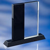 Branded Promotional BLACK SIDED GLASS AWARD TROPHY Award From Concept Incentives.