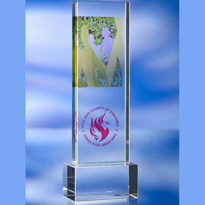 Branded Promotional TALL GLASS AWARD TROPHY Award From Concept Incentives.