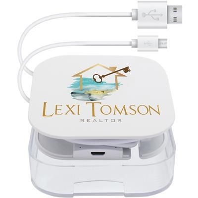 Branded Promotional PORTABLE CORDLESS CHARGER HARD CASE Charger From Concept Incentives.