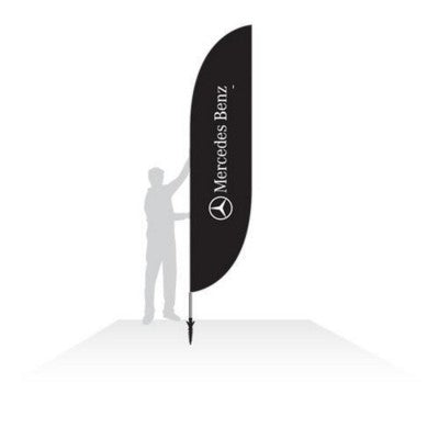 Branded Promotional 4500MM AIRFLAG CURVE Feather Flag From Concept Incentives.