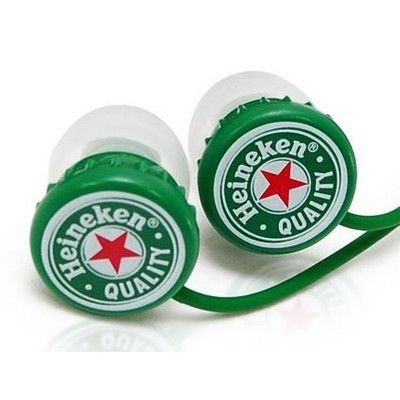 Branded Promotional BOTTLE CAP EARBUDS Earphones From Concept Incentives.