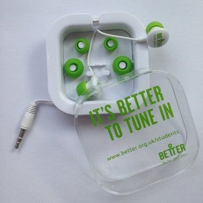 Branded Promotional EARPHONES SET Earphones From Concept Incentives.