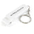 Branded Promotional TARANTO 3-IN-1 LIGHTWEIGHT KEYRING in White with White Trim Bottle Opener From Concept Incentives.