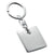 Branded Promotional SQUARE METAL KEYRING in Silver Keyring From Concept Incentives.