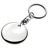 Branded Promotional ROUND METAL KEYRING in Silver Keyring From Concept Incentives.