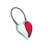 Branded Promotional RED HEART METAL KEYRING in Silver & Red Keyring From Concept Incentives.