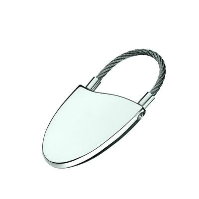 Branded Promotional PIONEER METAL KEYRING in Silver Keyring From Concept Incentives.