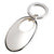 Branded Promotional OVAL METAL KEYRING in Silver Keyring From Concept Incentives.