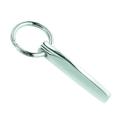 Branded Promotional PENDANT METAL KEYRING in Silver Keyring From Concept Incentives.