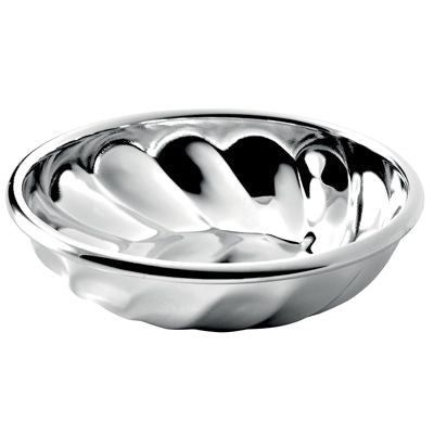 Branded Promotional METAL FLUTED BOWL in Silver Bowl From Concept Incentives.