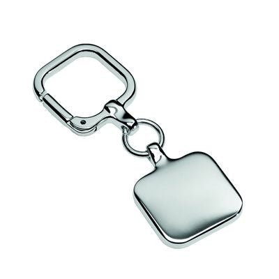 Branded Promotional CASTOR METAL KEYRING in Silver Keyring From Concept Incentives.