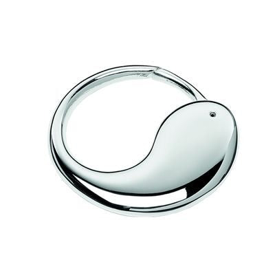 Branded Promotional DOLPHIN METAL KEYRING in Silver Keyring From Concept Incentives.