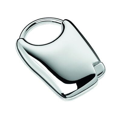 Branded Promotional CLICK METAL KEYRING in Silver Keyring From Concept Incentives.