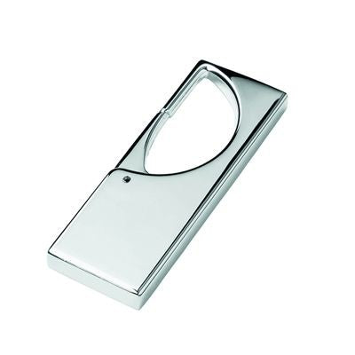 Branded Promotional SPLENDID RECTANGULAR METAL KEYRING in Silver Keyring From Concept Incentives.