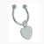 Branded Promotional HEART METAL KEYRING in Silver Keyring From Concept Incentives.