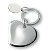 Branded Promotional HEART with PLATE METAL KEYRING in Silver Keyring From Concept Incentives.