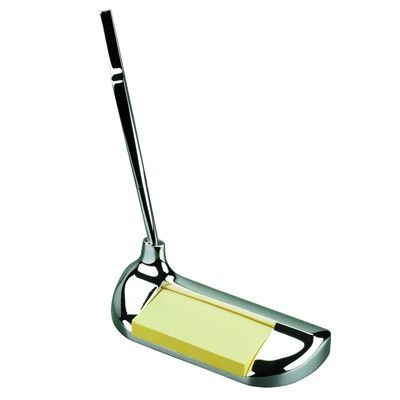 Branded Promotional GOLF METAL PEN HOLDER & DESK NOTE PAD in Silver Note Pad From Concept Incentives.