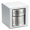 Branded Promotional PERPETUAL METAL CALENDAR in Silver Calendar From Concept Incentives.