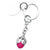 Branded Promotional PINK METAL TULIP KEYRING in Silver Keyring From Concept Incentives.