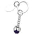 Branded Promotional PURPLE METAL TULIP KEYRING in Silver Keyring From Concept Incentives.