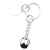 Branded Promotional BLACK METAL TULIP KEYRING in Silver Keyring From Concept Incentives.