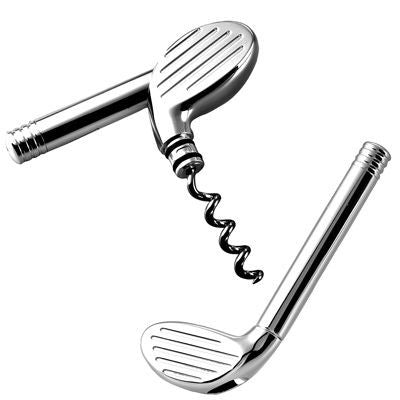 Branded Promotional METAL GOLF CLUB CORKSCREW BOTTLE OPENER in Silver Bottle Opener From Concept Incentives.