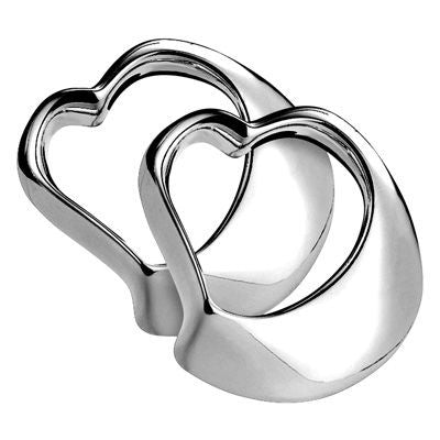 Branded Promotional CONTEMPORARY METAL HEART NAPKIN HOLDER in Silver Napkin Ring From Concept Incentives.