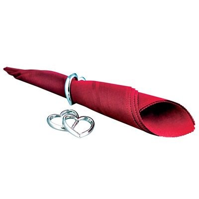 Branded Promotional METAL HEART NAPKIN HOLDER in Silver Napkin Ring From Concept Incentives.