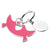 Branded Promotional PINK DOVES METAL KEYRING in Silver Keyring From Concept Incentives.