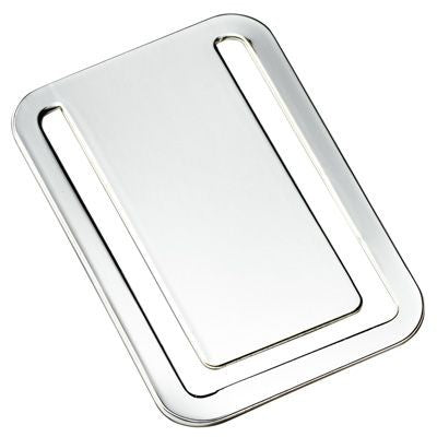 Branded Promotional RECTANGULAR METAL BOOKMARK in Silver Bookmark From Concept Incentives.