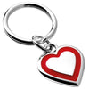 Branded Promotional RED METAL HEART KEYRING in Silver Keyring From Concept Incentives.