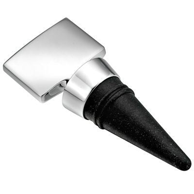 Branded Promotional SMOOTH METAL SQUARED BOTTLE STOPPER in Silver Bottle Stopper From Concept Incentives.