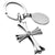 Branded Promotional METAL KEYRING in Silver with Crucifix Keyring From Concept Incentives.