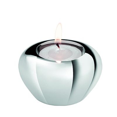 Branded Promotional APPLE METAL TEA LIGHT CANDLE HOLDER in Silver Candle Holder From Concept Incentives.