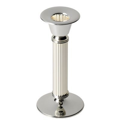 Branded Promotional MEDIUM METAL CANDLE STICK in Silver Candle Sticks From Concept Incentives.