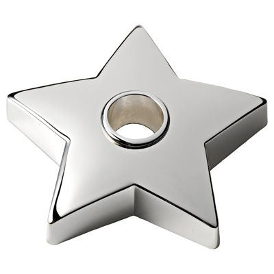 Branded Promotional STAR METAL TEA LIGHT CANDLE HOLDER in Silver Candle Holder From Concept Incentives.
