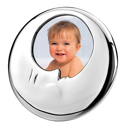 Branded Promotional METAL MOON PHOTO HOLDER in Silver Photo Frame From Concept Incentives.