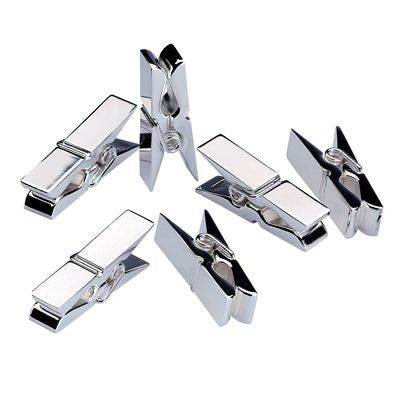 Branded Promotional STELLA MINI PEG SHAPE METAL MEMO HOLDER CLIP in Silver Memo Holder From Concept Incentives.