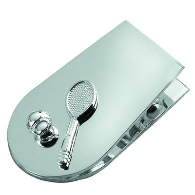 Branded Promotional TENNIS METAL MEMO HOLDER CLIP in Silver Memo Holder From Concept Incentives.