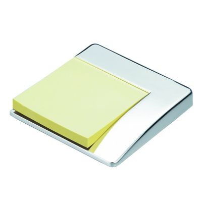 Branded Promotional CORNER METAL POST-IT NOTE HOLDER in Silver Note Pad From Concept Incentives.