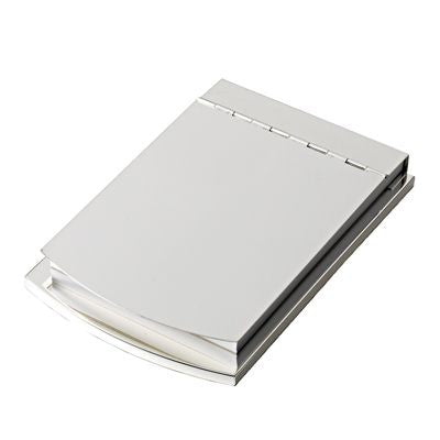 Branded Promotional METAL MEMO NOTE PAD HOLDER in Silver Note Pad From Concept Incentives.