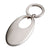 Branded Promotional OVAL METAL KEYRING in Matt Silver Keyring From Concept Incentives.